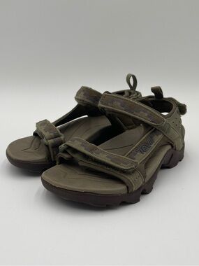 Teva Tanza Camouflage Nature Hiking Sandals Kids Unisex Size 12 Summer